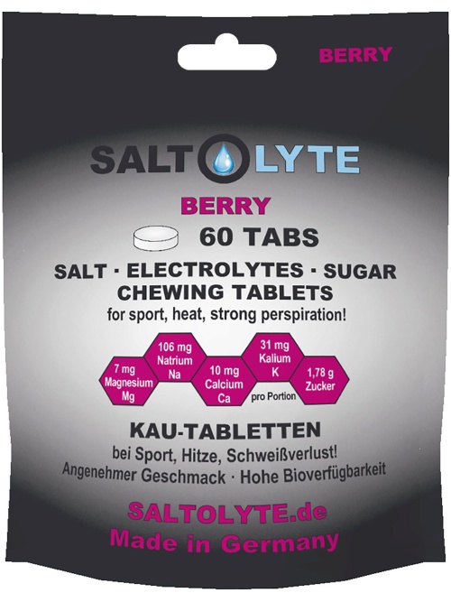 Saltolyte 60 Chewing Tabs Electrolyte Berry