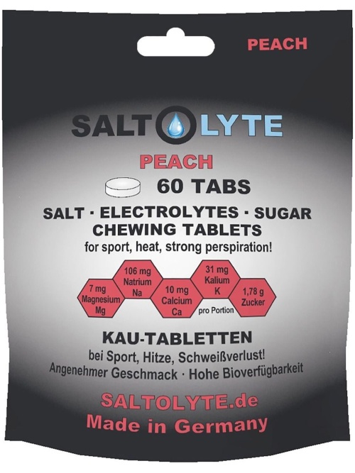 Saltolyte 60 Chewing Tabs Electrolyte Peach