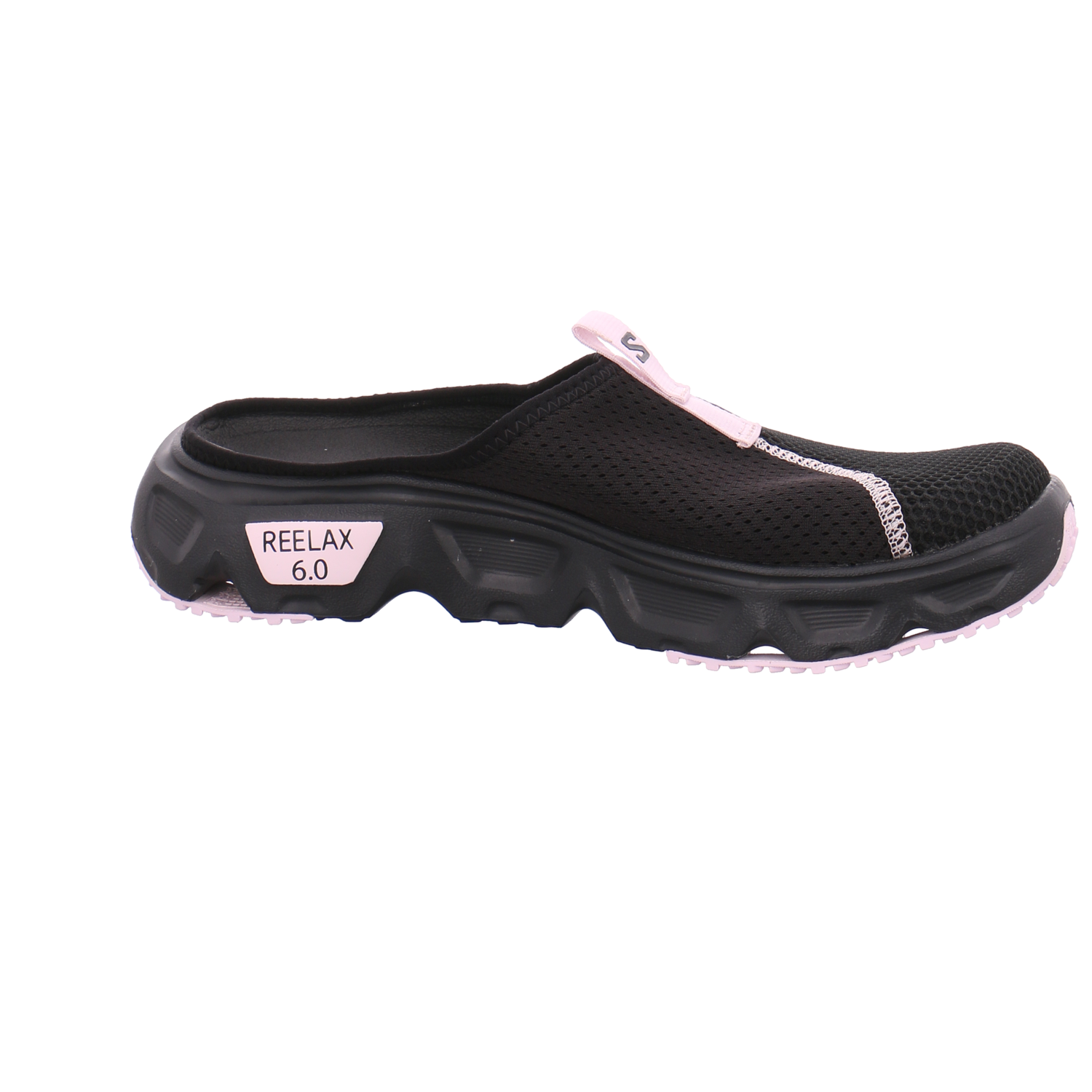Salomon Reelax Slide 6.0 Women's Recovery Shoes Black/Black/Crandle Pink 