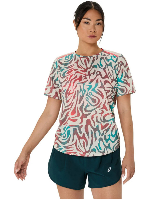 Asics Road All Over Print SS Top W Birch