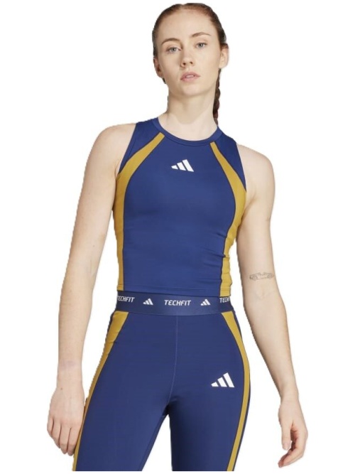 Adidas Techfit Colorblock Training Crop W Dark Blue