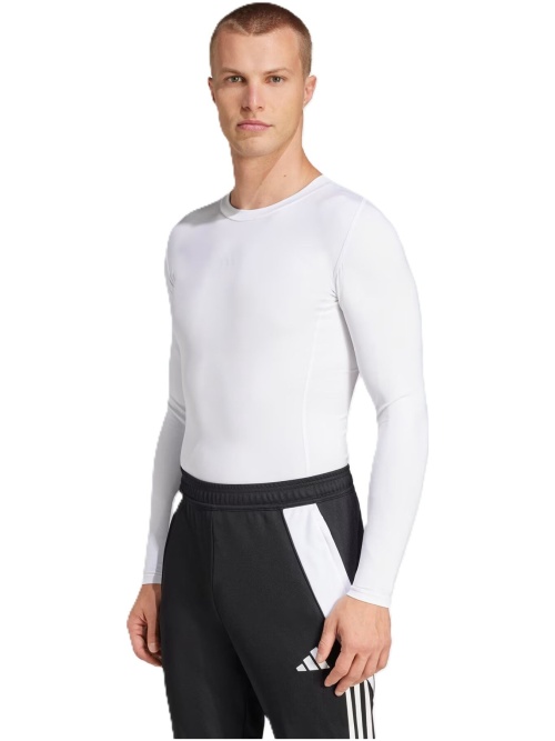 Adidas Techfit Long Sleeve Tee White