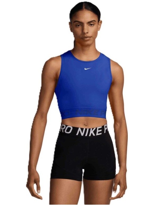 Nike Pro Dri-FIT Cropped Tank Top W Hyper Royal/Deep Royal Blue/White