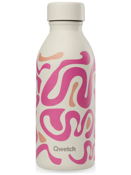 Qwetch Insulated Bottle Icon Waves 500ml Sand