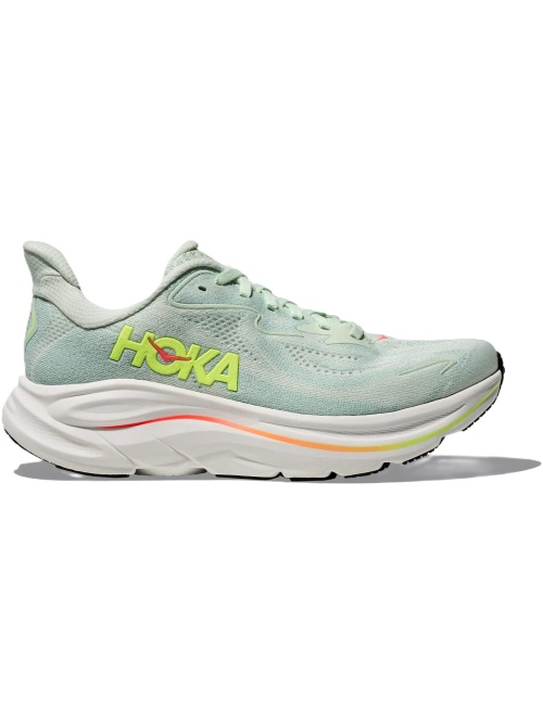 Hoka One One Clifton 10 W Sea Glass/Neon Flame