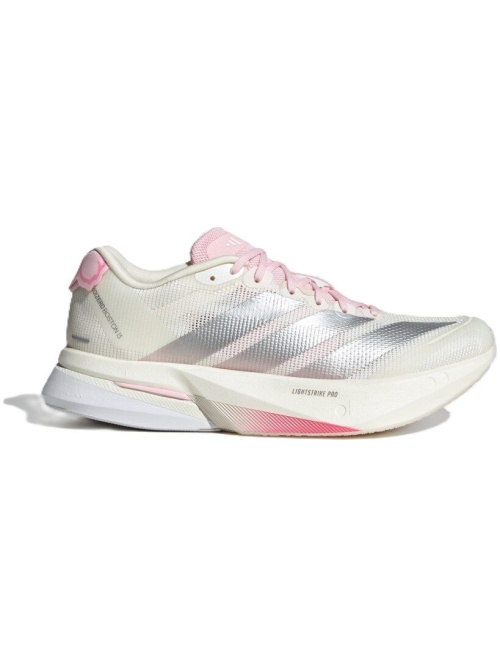 Adidas Adizero Boston 13 W Core White/Silver Metallic/Clear Pink