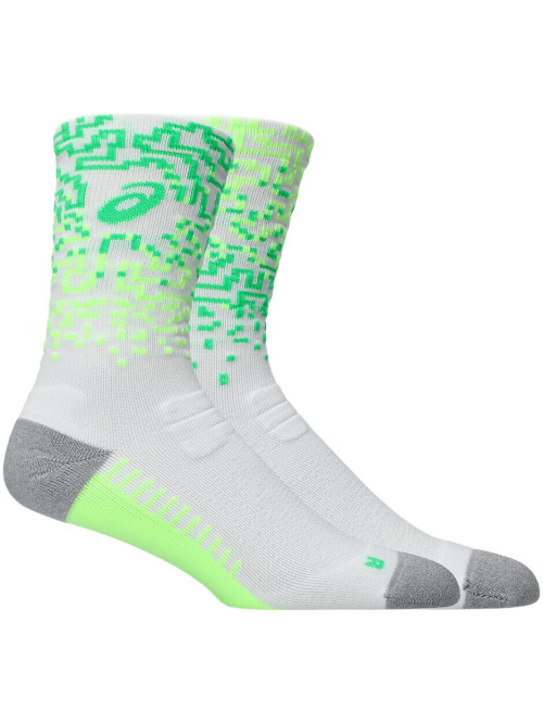 Asics Performance Run Crew Socks Brilliant White/Illum/Vital Green