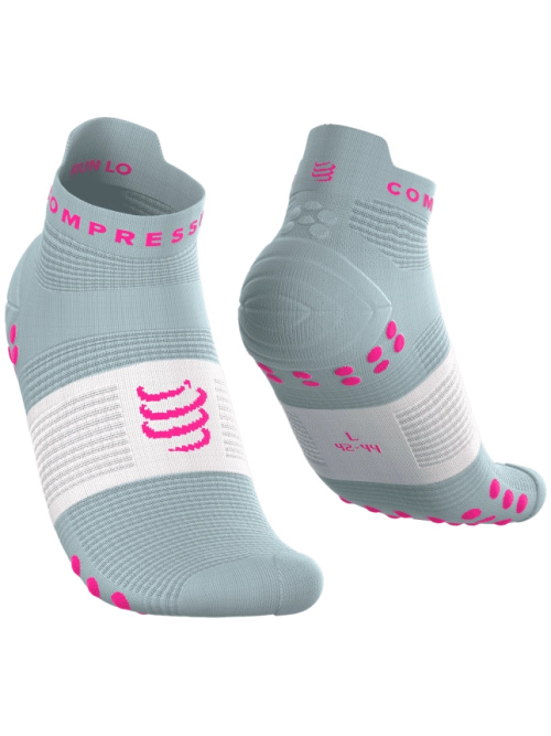 Compressport Pro Racing Socks V4.0 Run Low Ether/Neon Pink