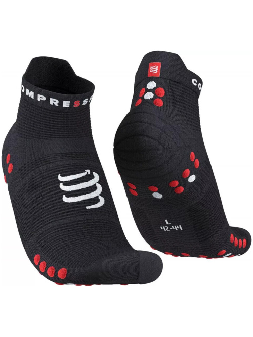 Compressport Pro Racing Socks V4.0 Run Low Black/Red