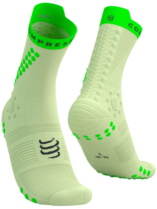 Compressport Pro Racing Socks V4.0 Trail Run High Lime/Neon Green