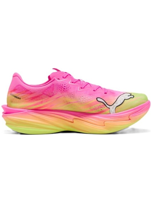 Puma Deviate Nitro Elite 4 Running Shoes Poison Pink/Yellow Alert/Bright Aqua