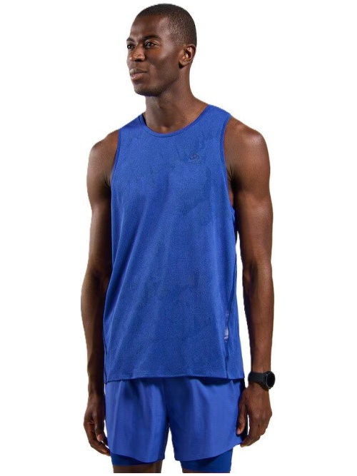 Odlo Zeroweight Engineered Chill-Tec Crew Neck Tank Dazzling Blue Melange