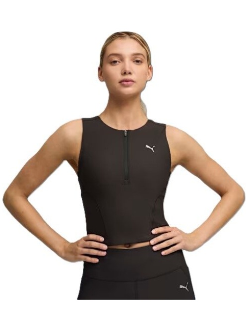 Puma Lightstride Cropped Running Tank W Black