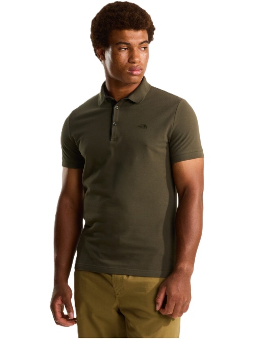The North Face Premium Slim Polo Tee Taupe Green