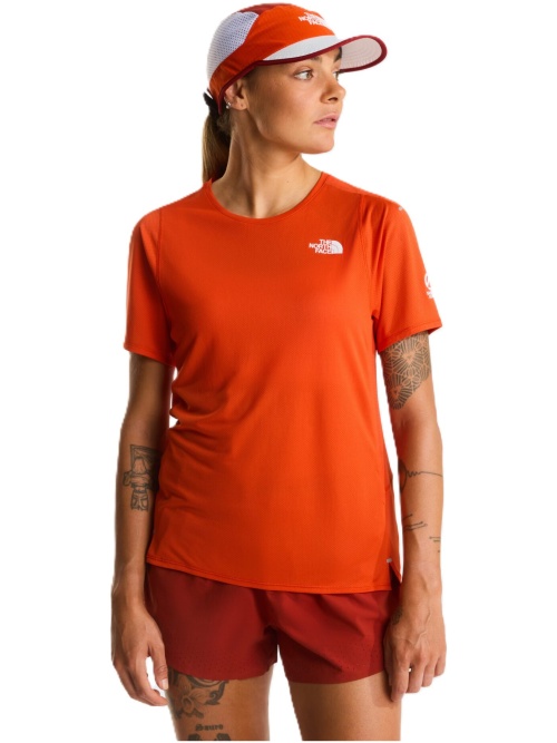 The North Face Summit Series High Trail Short Sleeve W Lava Red