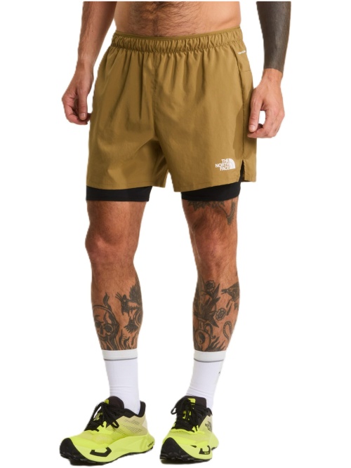 The Northface Lightbright 2In1 5" Shorts Cedar/Black