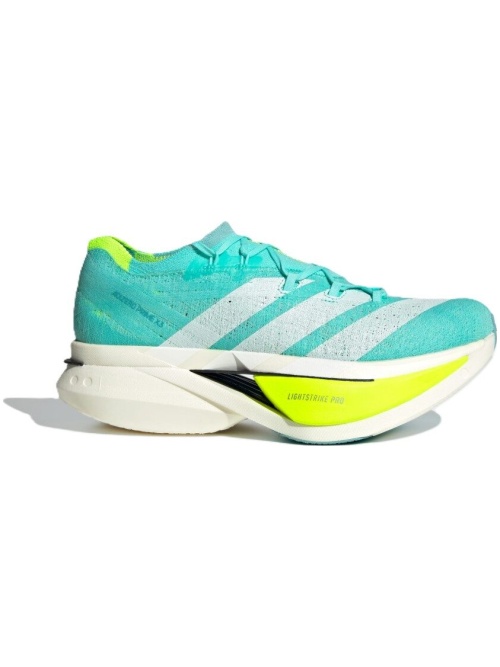 Adidas Adizero Prime X3 Strung Running Shoes Flash Aqua/Zero Metalic/Lucid Lemon