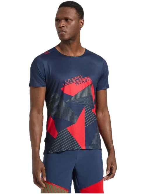 La Sportiva Comp T-Shirt Night Sky/Mountain Red