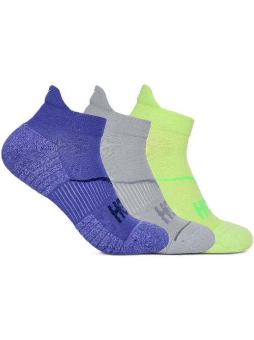 Hoka One One No Show Run Sock 3Pack Celstl Blue/Minrl Blue/Neon Yuzu