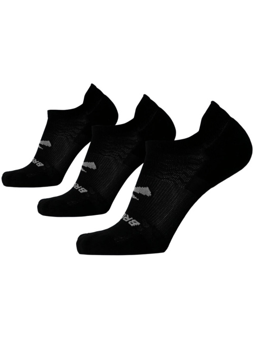 Brooks Run In No Show Socks 3-Pack Black