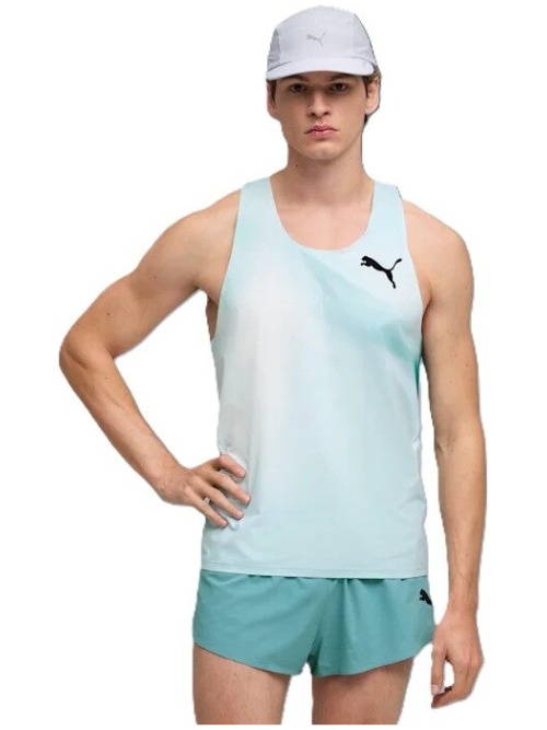 Puma Lightspeed Ultrawave Graphic Running Singlet Fresh Water