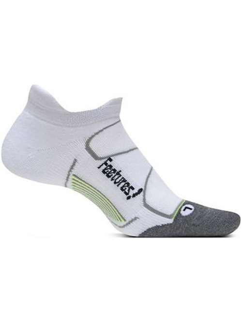 Feetures Elite Max Cushion No Show Tab White/Black
