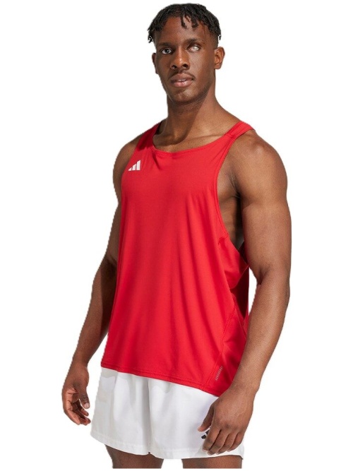 Adidas Adizero Essentials Running Tank Top Red