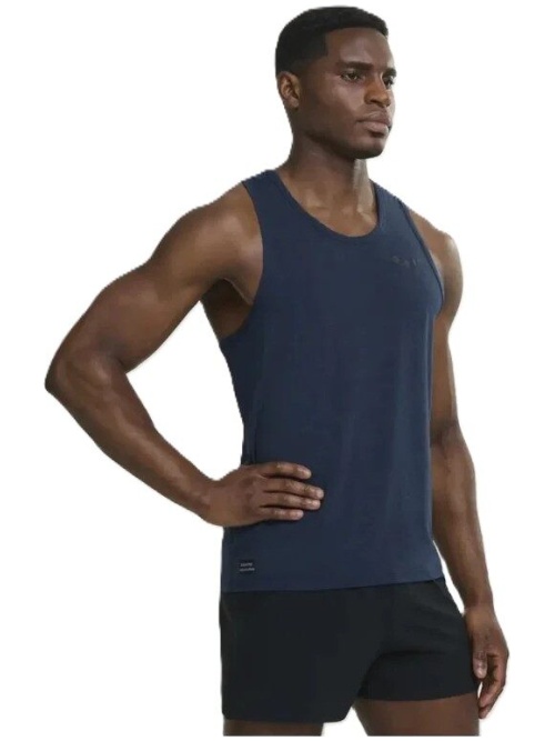 Saucony Stopwatch Singlet Navy Heather
