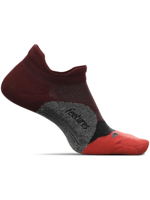 Feetures Elite Light Cushion No Show Tab Dark Cherry