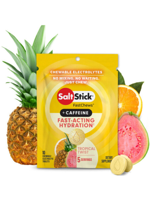 Salt Stick Electrolyte Fastchews Tropical Twist: 10 Chewable Electrolyte Tabs