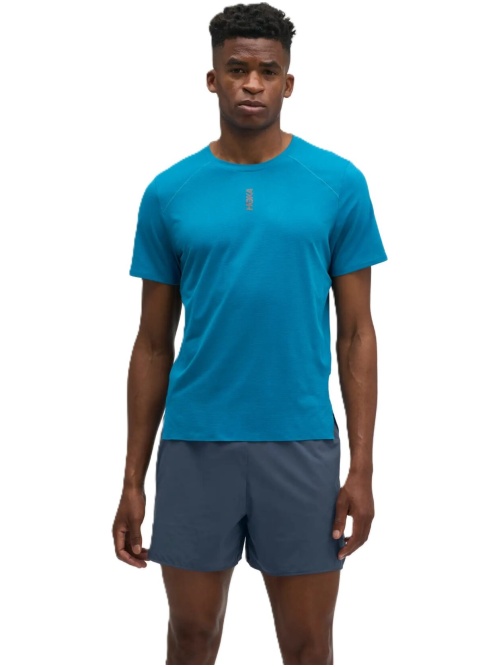 Hoka One One EveryRun Short Sleeve Night Glow Blue