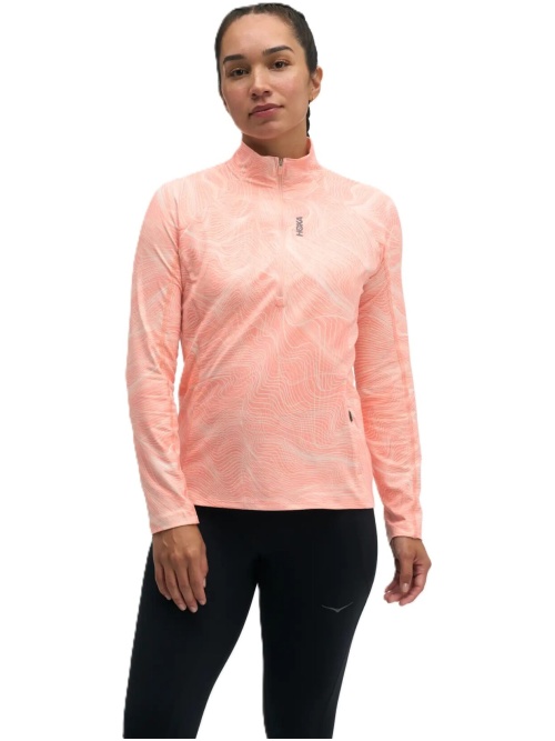 Hoka One One SkyForm Half Zip W Sunstone Prt