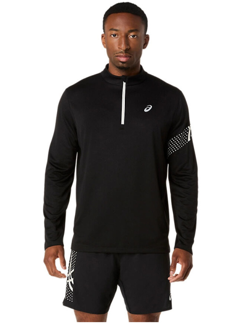 Asics Icon Long Sleeve 1/2 Zip Top Performance Black/Cream