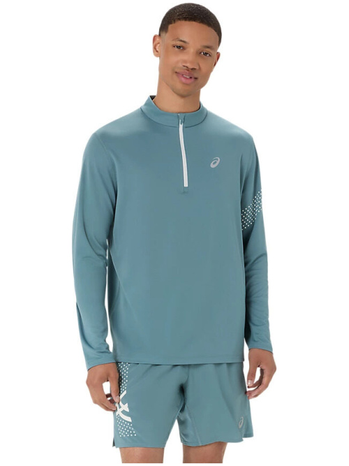 Asics Icon Long Sleeve 1/2 Zip Top Foggy Teal