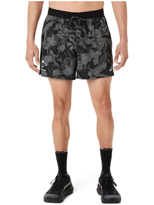 Asics Fuzitrail All Over Print 5" Short Performance Black/Carbon/Cream