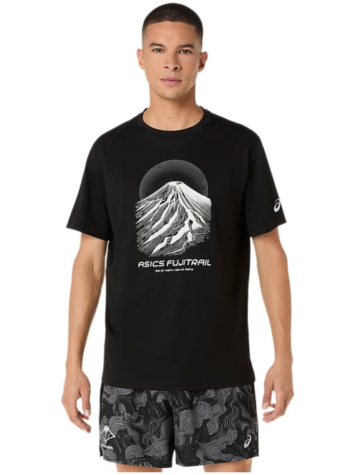 Asics Fujitrail Logo SS Top Performance Black/Cream/Carbon