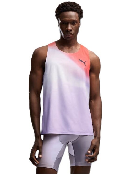 Puma Lightspeed Ultrawave Graphic Running Singlet Inky Depths