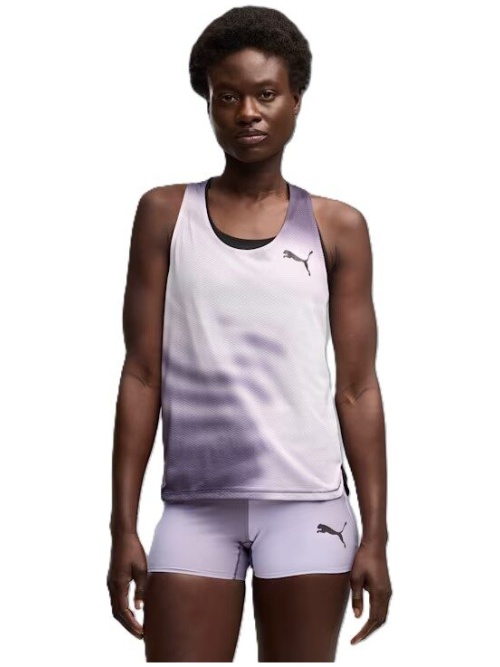 Puma Lightspeed Graphic Running Singlet W Inky Depths