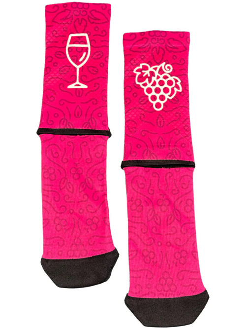 Mb Wear Socks Fun Wine and Grapes