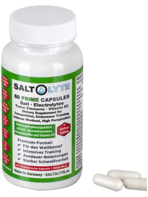 Saltolyte Salt & Electrolytes Prime with Caffeine 60 Capsules