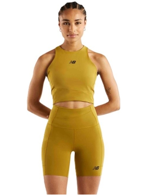 New Balance RC Elite Storage Crop Tank W Basil Oil