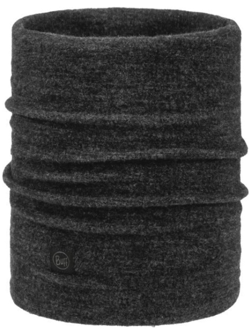 Buff Merino Fleece Neck Warmer Solid Black
