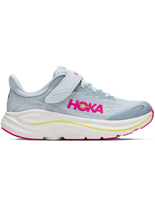 Hoka One One Clifton 10 Little Kids Overcast/Neon Dragonfruit