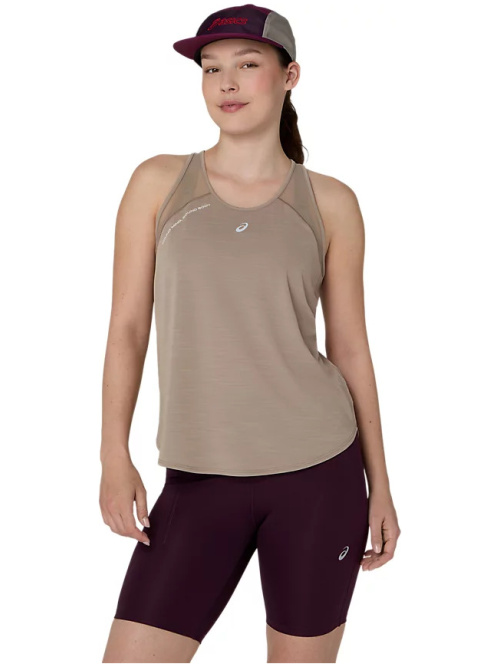 Asics Road Tank W Greige