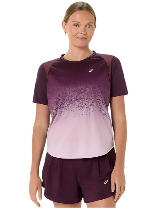 Asics Road Fade SS Top W Dark Aubergine/Hazy Lilac
