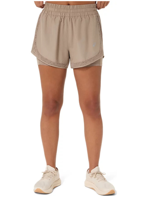 Asics Nagino Run 2In1 Short W Greige