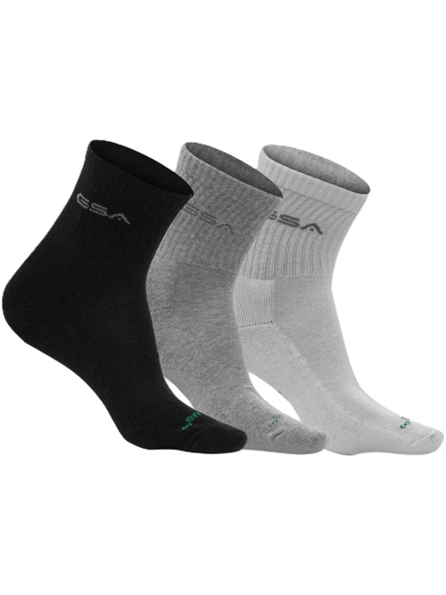 GSA Organic Plus 360 Extra Cushioned Quarter Socks 3 Pack Multi