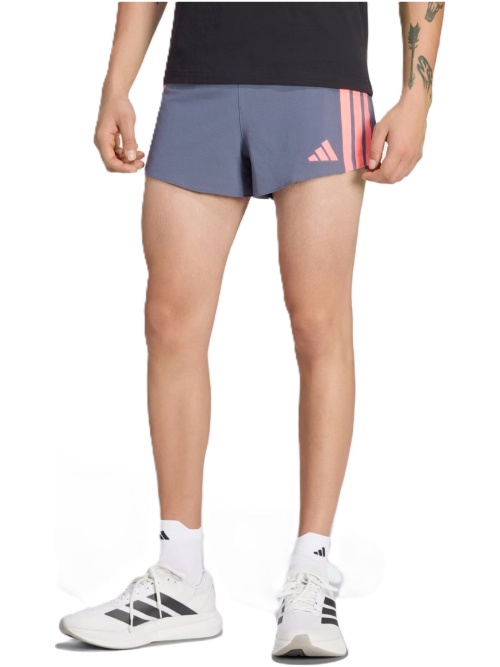 Adidas Adizero Running Gel Pocket Shorts Grey/Solar Turbo