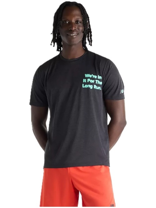 New Balance RC Essential Graphic T-Shirt Black/Bright Mint