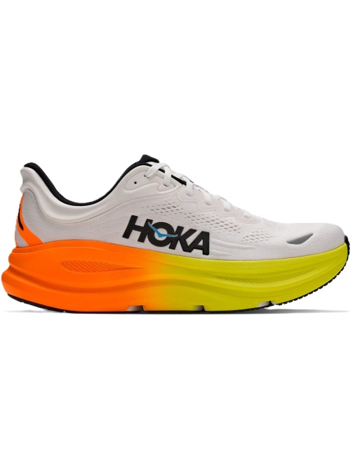 Hoka One One Bondi 9 White/Neon tangerine